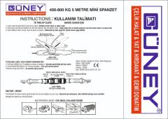 400-800 kg 5 Metre Yük Sabitleme Mini Spanzet