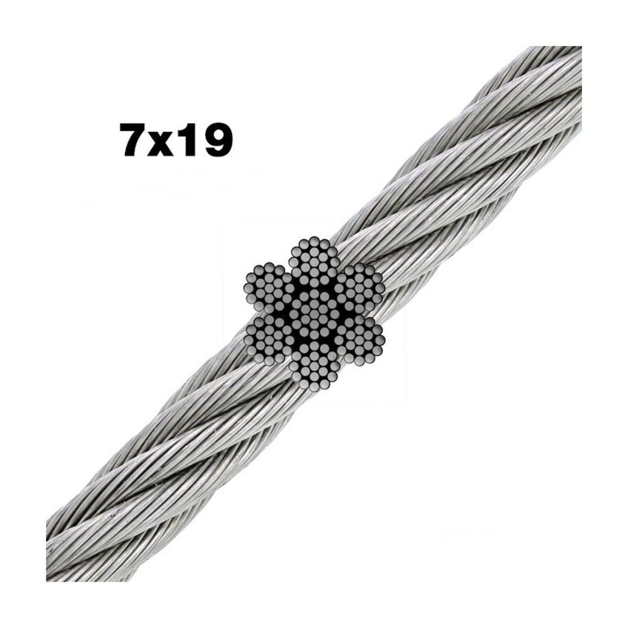 Paslanmaz krom 304 kalite 7x19 halat