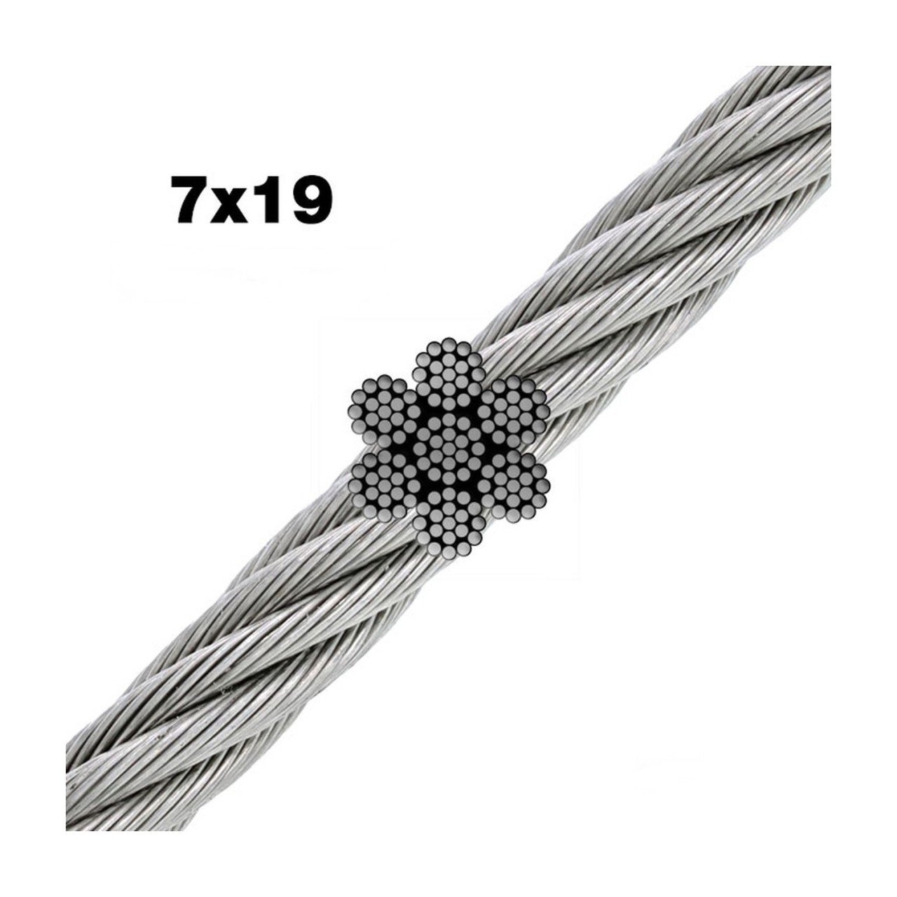 Paslanmaz krom 316 kalite 7x19 halat